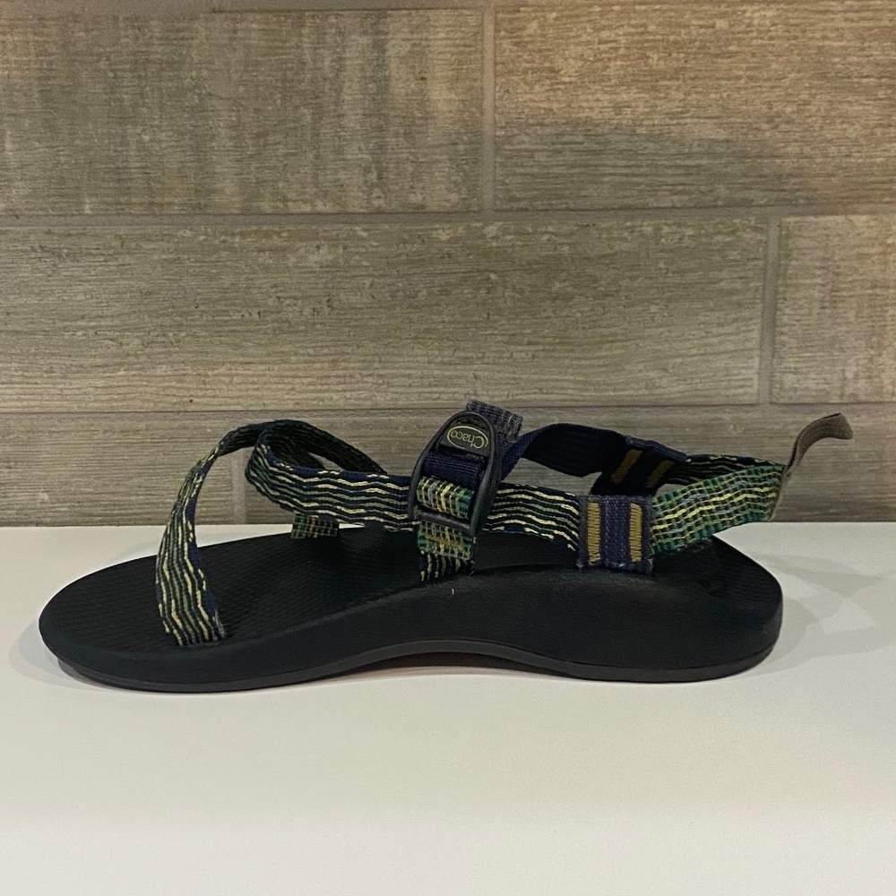 Chaco Z1 Eco Tread Unisex Sandals- Women's 9/Men's 8- Blue/Green/Yellow - Picture 4 of 15